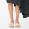 Pebble Slide in Soft Calfskin