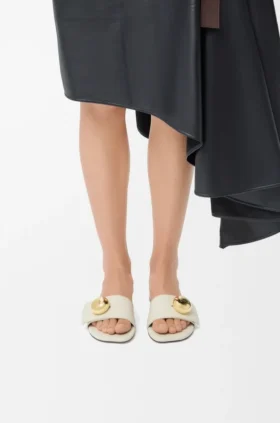 Pebble Slide in Soft Calfskin