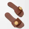 Pebble Slide in Soft Calfskin