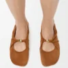 Pebble Soft Ballerina in Suede Goatskin Pebble Soft Ballerina in Suede Goatskin