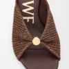 Pebble Soft Slide in Raffia-Effect Fabric Pebble Soft Slide in Raffia-Effect Fabric