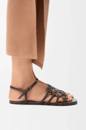 Petal Anagram Sandal in Calfskin