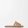 Petal Anagram Slide in Calfskin