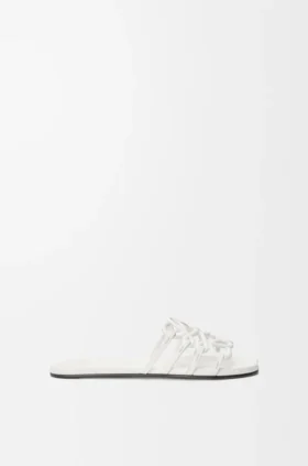 Petal Anagram Slide in Calfskin