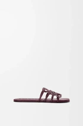 Petal Anagram Slide in Calfskin