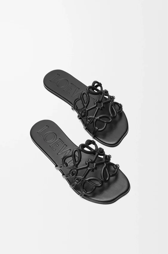 Petal Anagram Slide in Calfskin Petal Anagram Slide in Calfskin