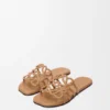 Petal Anagram Slide in Calfskin