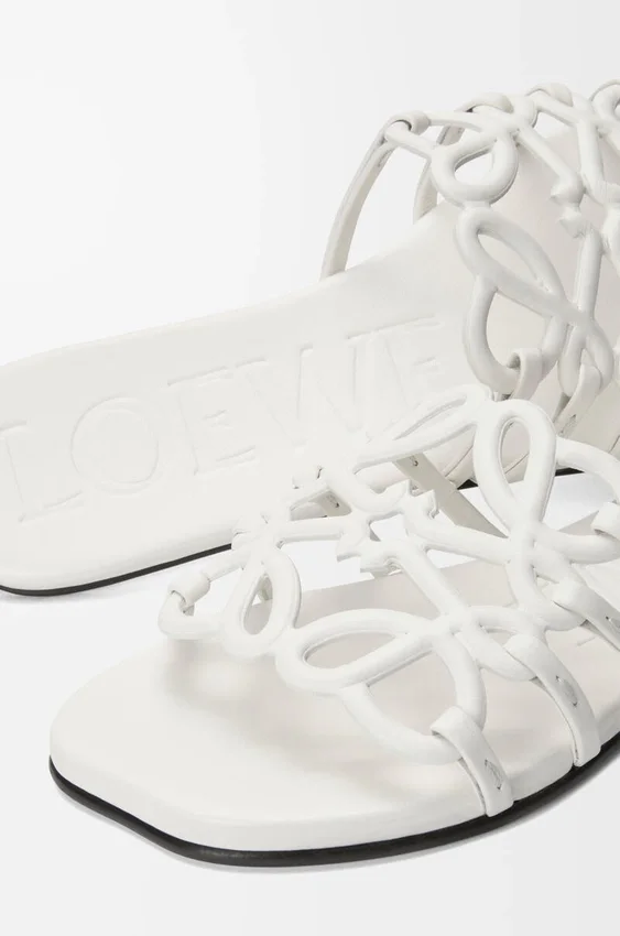 Petal Anagram Slide in Calfskin Petal Anagram Slide in Calfskin