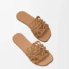 Petal Anagram Slide in Calfskin