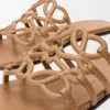 Petal Anagram Slide in Calfskin