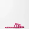 Petal Anagram Slide in Embroidered Canvas