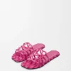 Petal Anagram Slide in Embroidered Canvas