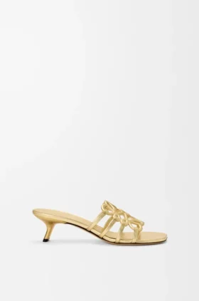 Petal Anagram Slide in Laminated Lambskin