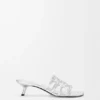Petal Anagram Slide in Laminated Lambskin