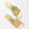 Petal Anagram Slide in Laminated Lambskin Petal Anagram Slide in Laminated Lambskin