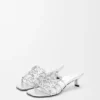 Petal Anagram Slide in Laminated Lambskin