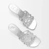 Petal Anagram Slide in Laminated Lambskin