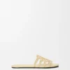 Petal Anagram Slide in Rhinestone-Embellished Suede