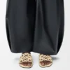 Petal Anagram Slide in Rhinestone-Embellished Suede