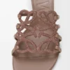 Petal Anagram Slide in Rhinestone-Embellished Suede