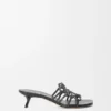 Petal Anagram Slide in Soft Calfskin