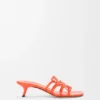 Petal Anagram Slide in Soft Calfskin