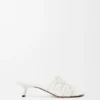 Petal Anagram Slide in Soft Calfskin