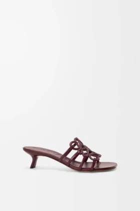 Petal Anagram Slide in Soft Calfskin