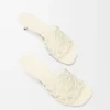 Petal Anagram Slide in Soft Calfskin