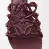 Petal Anagram Slide in Soft Calfskin