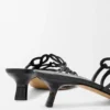 Petal Anagram Slide in Soft Calfskin