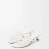 Petal Anagram Slide in Soft Calfskin