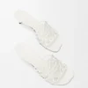 Petal Anagram Slide in Soft Calfskin