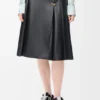 Pleated Skirt in Nappa Lambskin