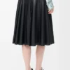 Pleated Skirt in Nappa Lambskin