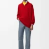 Polo Sweater in Cashmere and Silk Blend