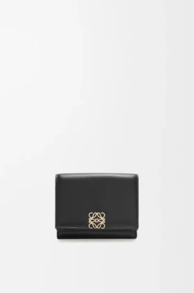 Puffer Anagram Trifold Wallet in Shiny Nappa Calfskin Puffer Anagram Trifold Wallet in Shiny Nappa Calfskin
