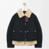 Puffer in Shearling and Cotton Blend