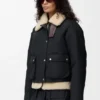 Puffer in Shearling and Cotton Blend