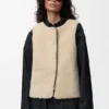 Puffer in Shearling and Cotton Blend