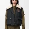 Puffer Vest in Shearling and Cotton Blend Puffer Vest in Shearling and Cotton Blend