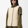 Puffer Vest in Shearling and Cotton Blend Puffer Vest in Shearling and Cotton Blend