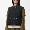 Puffer Vest in Shearling and Cotton Blend Puffer Vest in Shearling and Cotton Blend