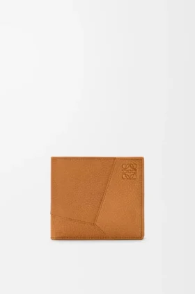 Puzzle Bifold Coin Wallet in Supple Grained Calfskin