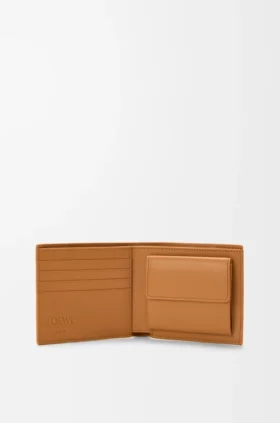 Puzzle Bifold Coin Wallet in Supple Grained Calfskin