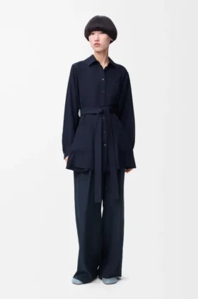 Belted Blouse in Silk