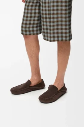Rambla Driving Loafer in Suede Calfskin