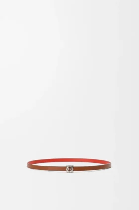 Reversible Anagram Bombé Belt in Smooth Calfskin