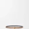 Reversible Anagram Bombé Belt in Smooth Calfskin
