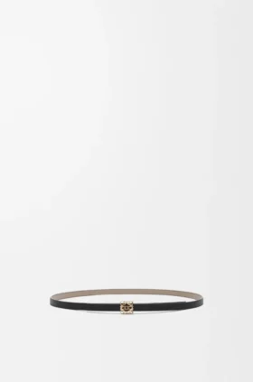 Reversible Anagram Bombé Belt in Smooth Calfskin